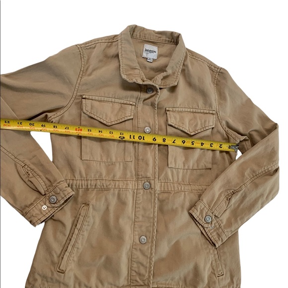 Kensie Utility Button Down Waist Drawstrings Jacket Size Small - Picture 9 of 17